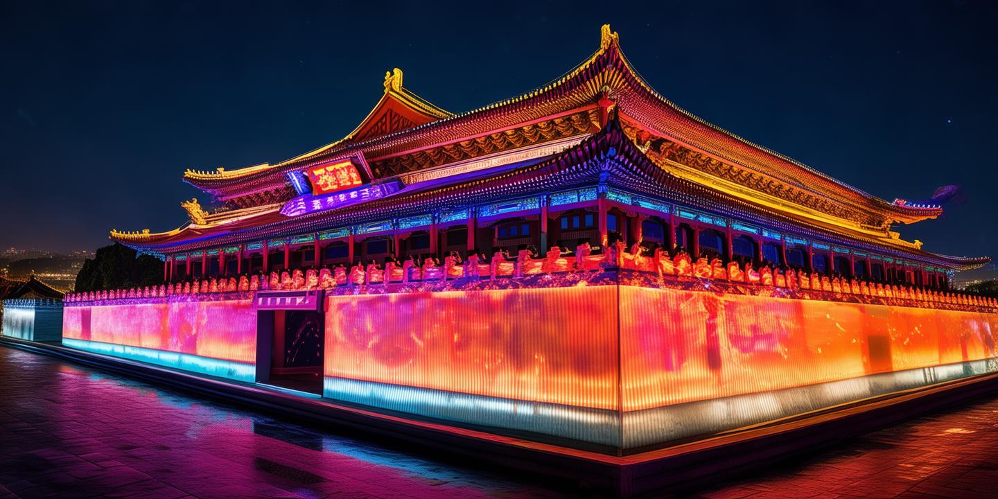 银城故城墙光影秀国庆首演,3D mapping复原唐宋盛景,点亮古城夜空